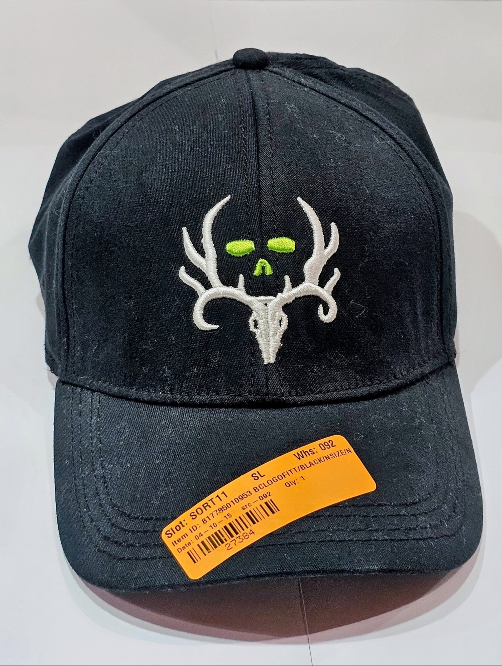 Bone Collector Skull And Bone Cap Hat Black Mens Size L/XL Embroidered NWT
